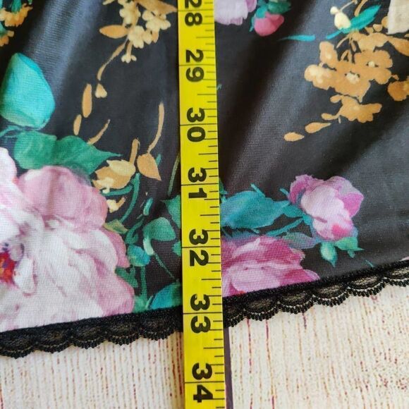 Vintage Lorraine sexy floral babydoll chemise sz M - Picture 9 of 11